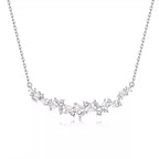 Sterling silver zircon necklace with a delicate chain and sparkling gemstone pendant, crafted by Shopimist.