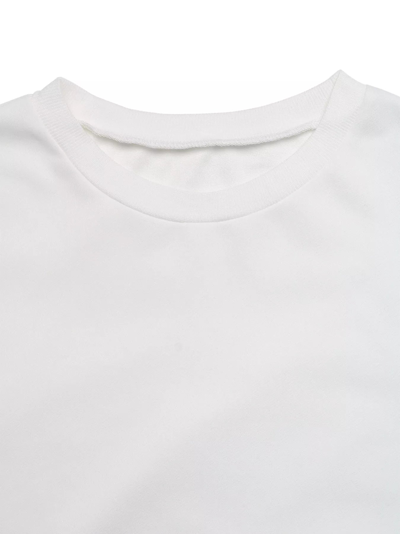 Trendsi side striped round neck sweatshirt, stylish tops with contrasting stripe details on the sleeves and comfortable fit.