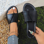 Shopimist toe post flats sandals with minimalist design and comfortable straps, ideal for casual summer wear.