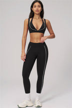 Fitglutes Activewear Clarity Contour Line sports bra and leggings 2-piece set, designed for workout comfort and style.