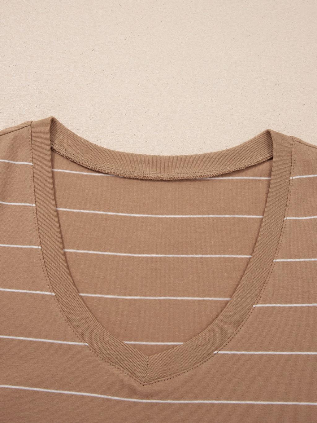 Women's striped short sleeve maxi T-shirt dress with side slit from Plush Fashion Hub, showing the relaxed fit and stylish design.