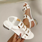 Open toe flats sandals by Shopimist featuring a sleek design with minimal straps and a comfortable flat sole.