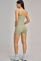 Fitglutes Activewear 2-piece tank top and shorts set, gym and workout clothes, featuring a sleek, comfortable design for active wear.