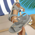 Open toe platform sandals by Shopimist featuring chunky heels and stylish straps on a neutral background.