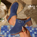 Women's round toe platform slip-on comfort shoes by Trendsi, lightweight daily footwear with a stylish, supportive design.