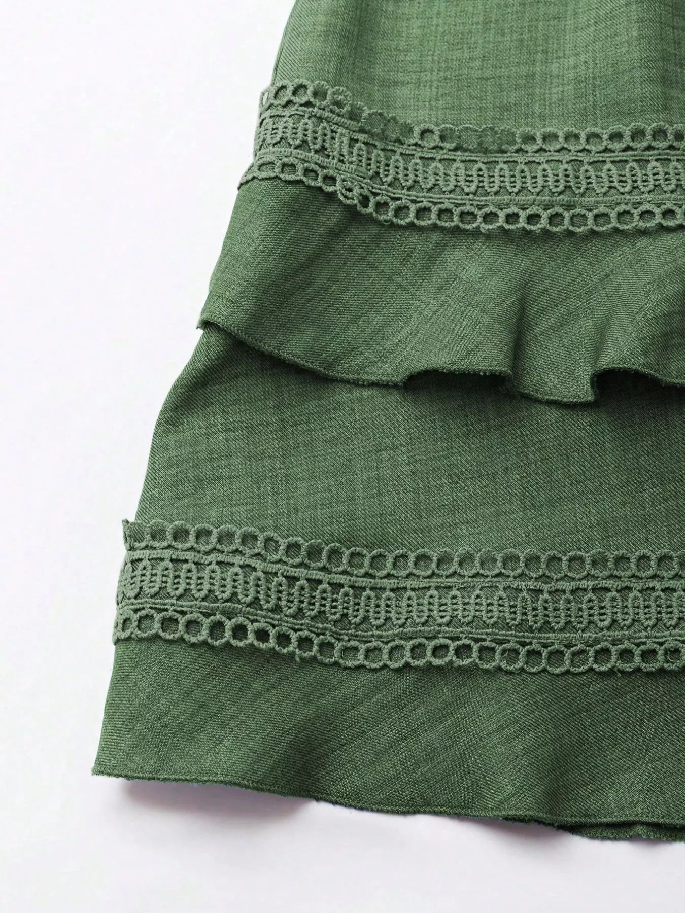 Lace detail V-neck mini dress by Shopimist featuring delicate lace accents and a flattering fitted silhouette.