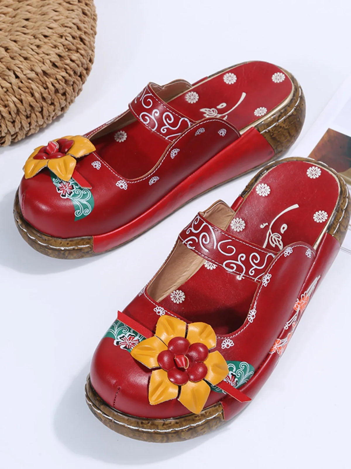Trendsi flower round toe sandals featuring floral embellishments and a stylish open-toe design, perfect for summer wear.