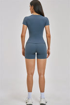 Fitglutes Activewear Zenith T-shirt and shorts 2-piece set, casual gymwear with matching top and bottom, perfect for workouts and sports.