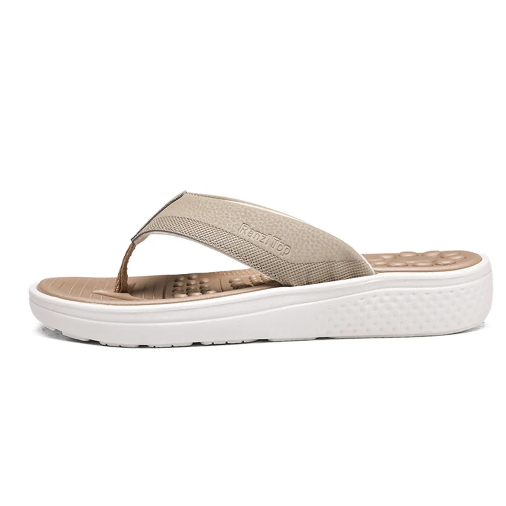 Plush Fashion Hub toe post platform sandals with chunky heel and open-toe design, perfect for summer casual wear.