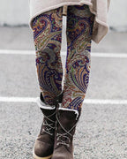 Unisex Hawaiian 3D print casual leggings by Plush Fashion Hub featuring vibrant digital tropical island design.
