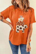 Shopimist animal design short sleeve T-shirt featuring a unique and colorful animal graphic on soft fabric.