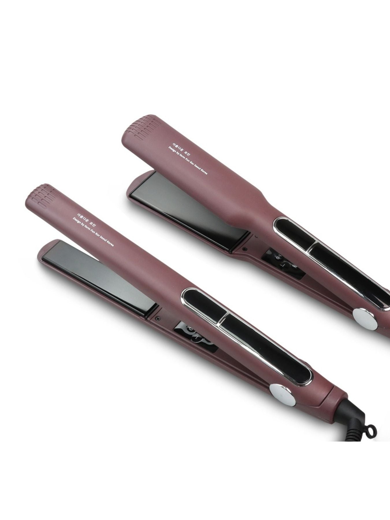 Trendsi 2-in-1 professional hair straightener and curling iron showing sleek black design and adjustable temperature controls