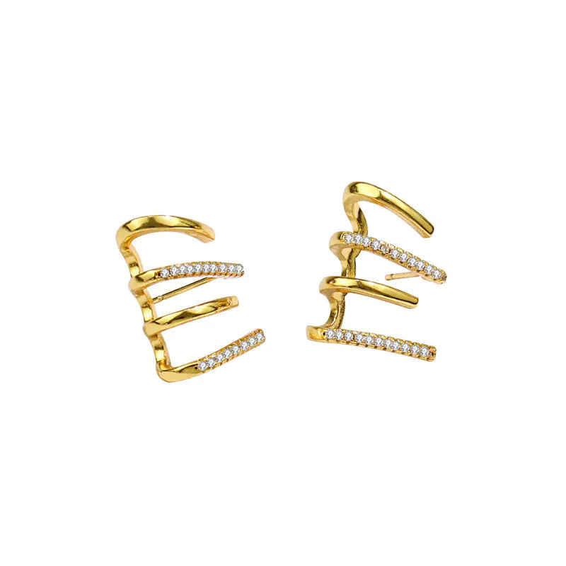 Elegant women's earrings and ear studs from Plush Fashion Hub featuring trendy, fresh styles in gold-tone metal.