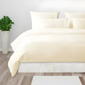 400TC Cotton Classic Luxurious Embroidery Sateen Solid Duvet Cover Set - Plush Fashion Hub