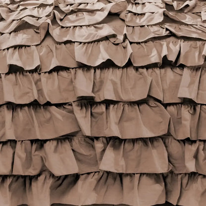 400TC Sateen Solid Cotton Waterfall Ruffle Duvet Cover Set - Plush Fashion Hub