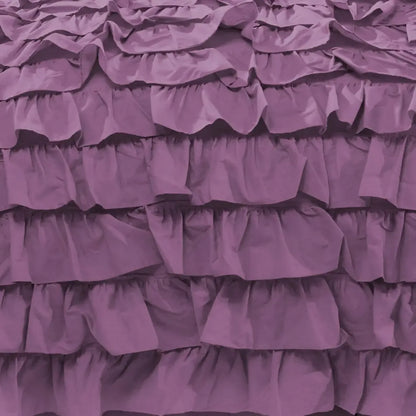 400TC Sateen Solid Cotton Waterfall Ruffle Duvet Cover Set - Plush Fashion Hub