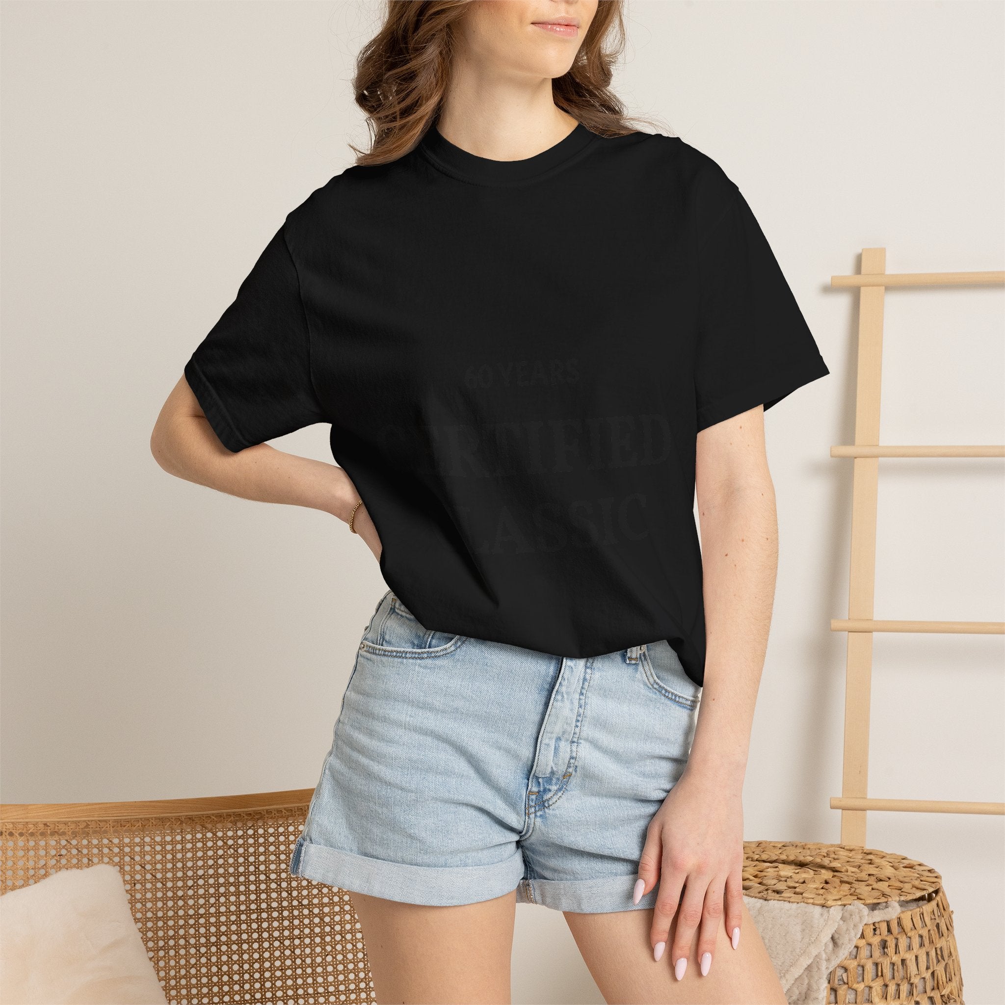 Certified Classic 60 Years T-Shirt by Printify, featuring a vintage-inspired design on a comfortable cotton T-shirt.