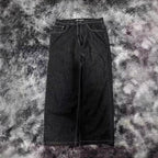 Retro Washed Wide-Leg Denim Pants