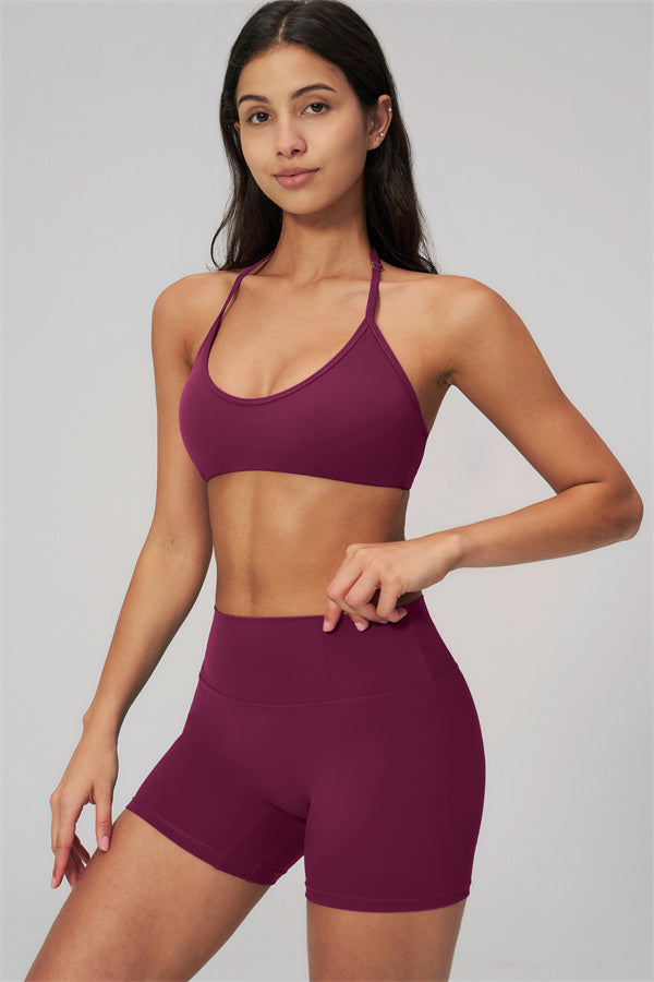 Fitglutes Activewear sports bra and shorts 2-piece set, designed for workout and gym wear, featuring a supportive sports bra and athletic shorts.