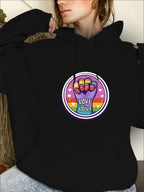 Women’s casual printed hoodie from FitiqueFit, featuring a stylish streetwear design and colorful pattern on soft fabric.