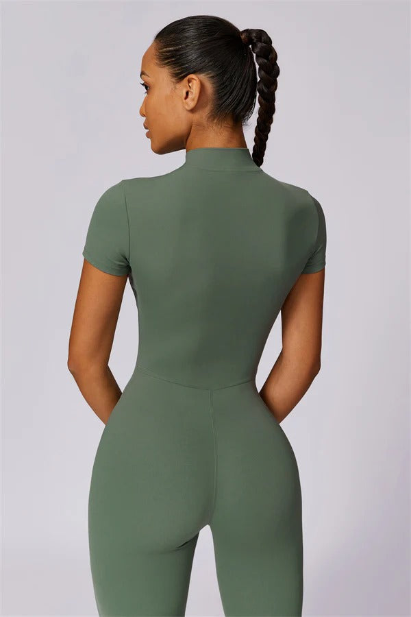 Fitglutes Activewear Mia Belle jumpsuit in sleek sportswear design, featuring a fitted silhouette and stylish athletic details.
