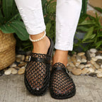 Shopimist breathable buckle decor sandals featuring open toes, adjustable buckle straps, and stylish design for summer wear.