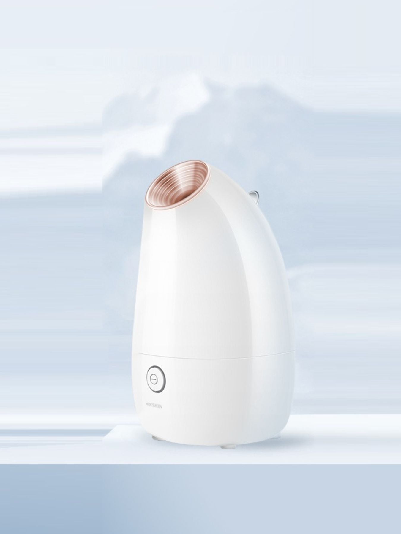 Professional automatic facial steamer from Trendsi for deep pore cleansing and skin hydration, shown with steam and sleek design.