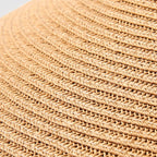 Women's wide brim straw visor hat by Trendsi with breathable design and UV sun protection, perfect for outdoor sunny days.
