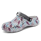 Men's breathable floral pattern sandals from Trendsi, featuring comfortable open-toe design and stylish summer footwear.