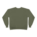 Gold script Jesus Crown crewneck sweatshirt by Wear Your Worship, featuring an inspirational design on a comfortable pullover.