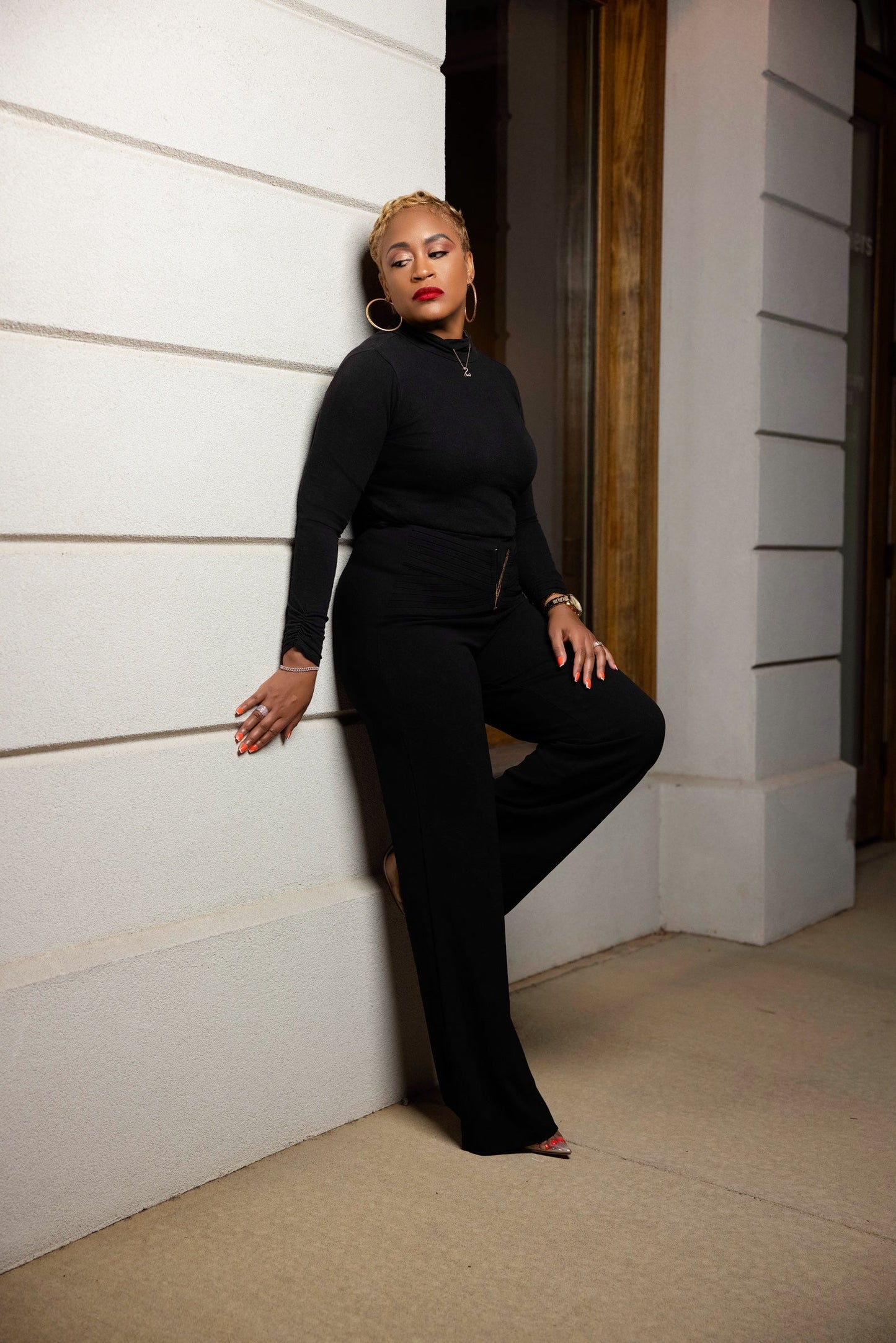 Black Valentina Dress Pants The Bella Noire Store