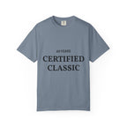 Certified Classic 60 Years T-Shirt by Printify, white cotton tee with vintage 60-year anniversary design, front view.