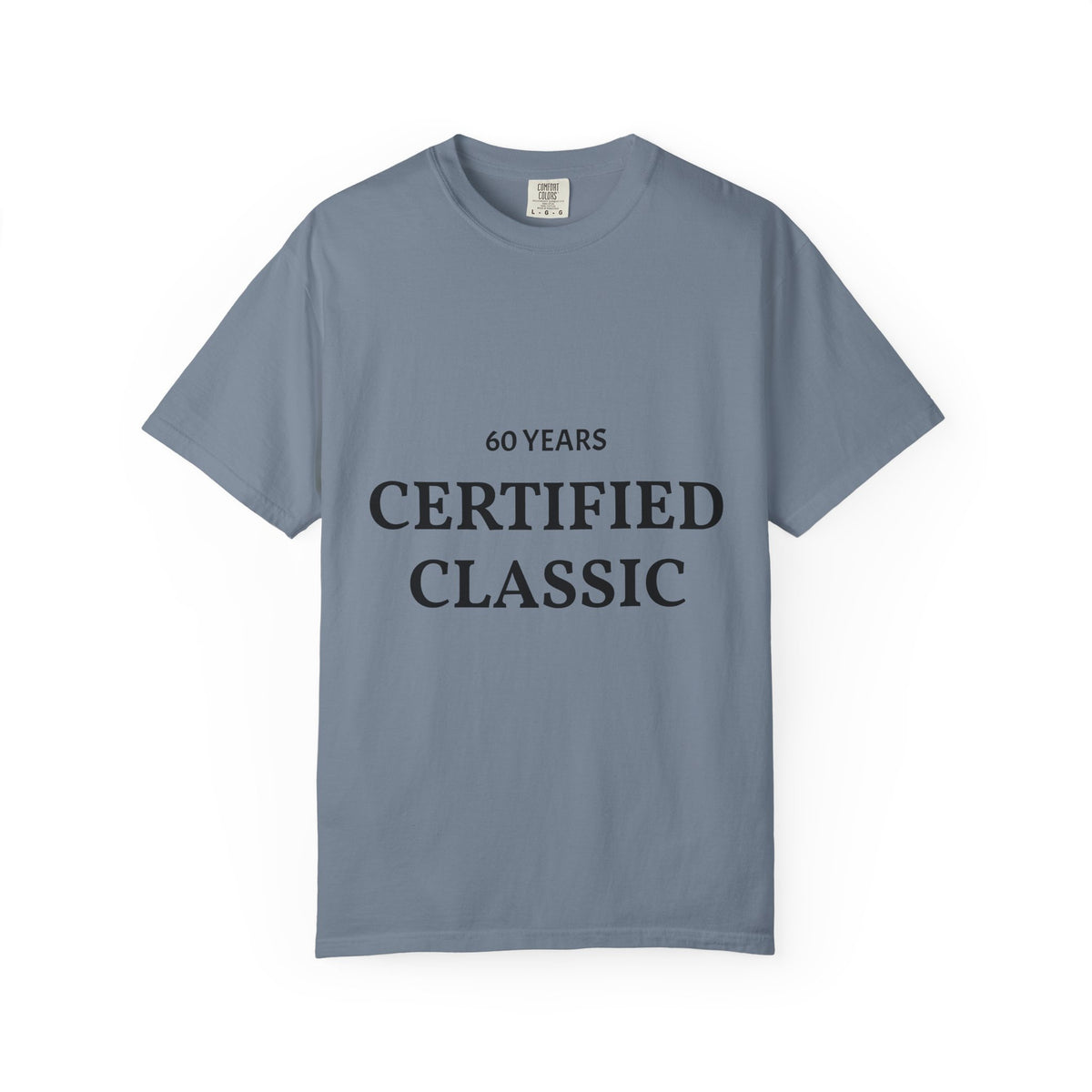 Certified Classic 60 Years T-Shirt by Plush Fashion Hub featuring a comfortable cotton fabric and vintage-inspired design.