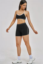 Fitglutes Activewear sports bra and shorts 2-piece set, designed for workouts, featuring breathable fabric and athletic fit.