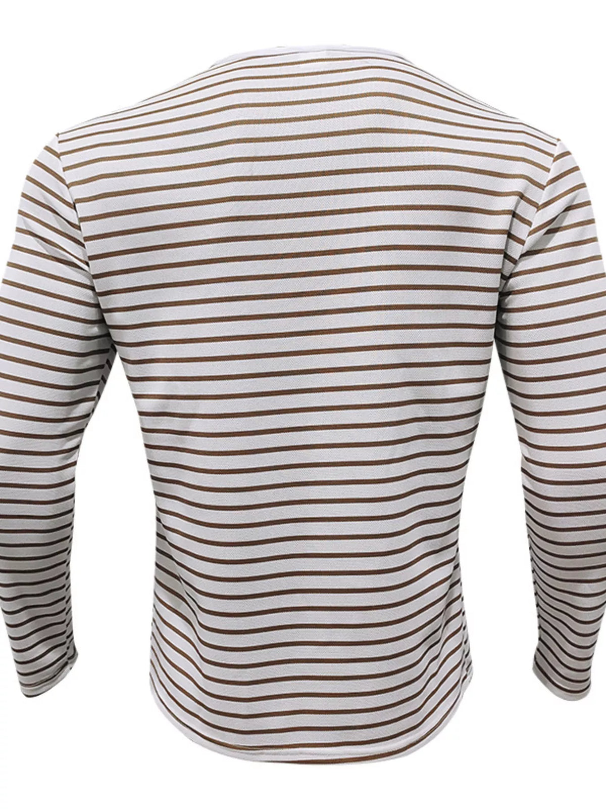 Plus size men's striped long sleeve T-shirt by Plush Fashion Hub featuring a comfortable fit and bold stripe design.