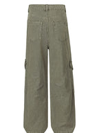 Men's wide leg cargo jeans by Trendsi, featuring relaxed fit, multiple pockets, and durable denim fabric.