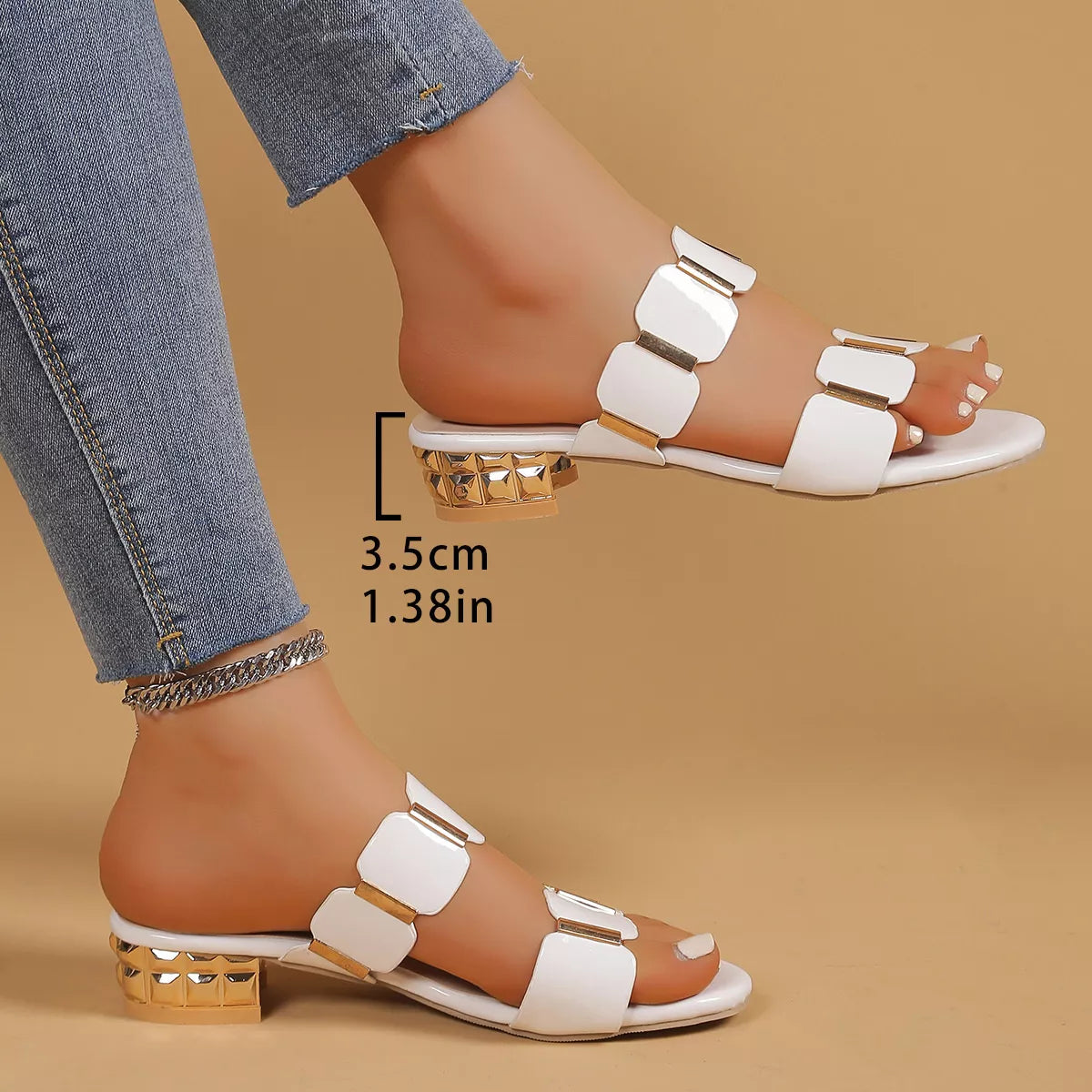 Women's open toe block heel sandals by Plush Fashion Hub, featuring low heel dress shoes with comfortable, stylish design.