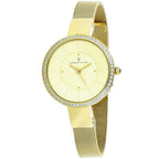 Christian Van Sant Women's Reign watch with a sleek silver band and round face, stylishly displayed on a white background