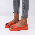 Shopimist peep toe platform sandals with chunky heel and open toe design, stylish for summer or casual wear.