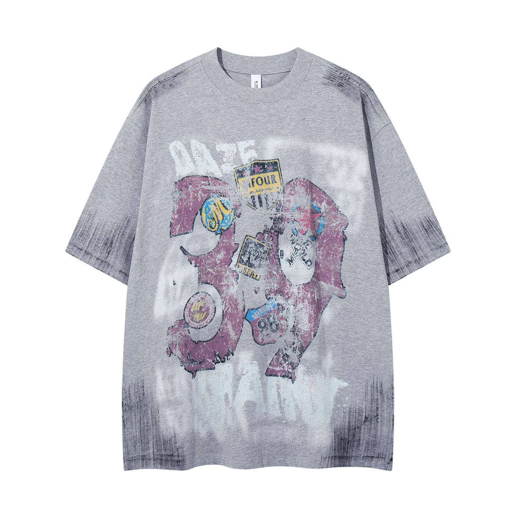 Graffiti badge for vintage short sleeves