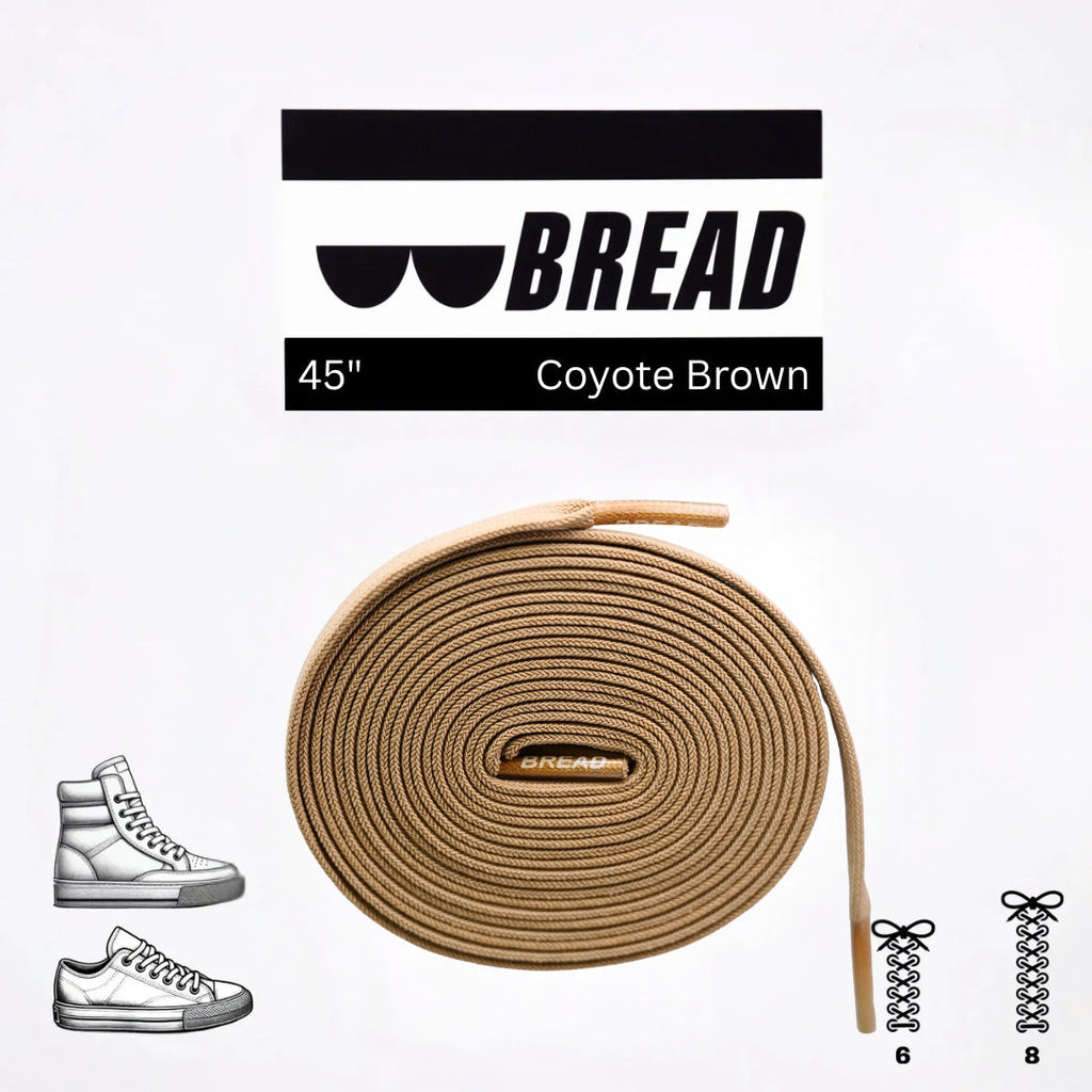Coyote brown elastic shoelace by Plush Fashion Hub, flexible and durable for sneakers and casual shoes.