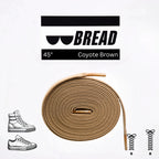 Coyote brown elastic shoelace by Plush Fashion Hub, flexible and durable for sneakers and casual shoes.