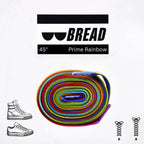 Colorful Prime Rainbow elastic shoelace by Plush Fashion Hub, showcasing vibrant rainbow hues and stretchy, durable design.