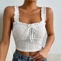 Women's elegant lace camisole top by FitiqueFit, showcasing a flattering casualwear top with delicate lace details.
