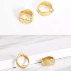 18K gold-plated minimalist design ring with sleek, simple band, showcasing modern jewelry style by Shopimist.