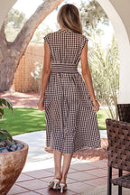 Sarahi sleeveless maxi dress by Threaded Pear featuring a flared silhouette and flowing fabric, perfect for summer or casual wear.