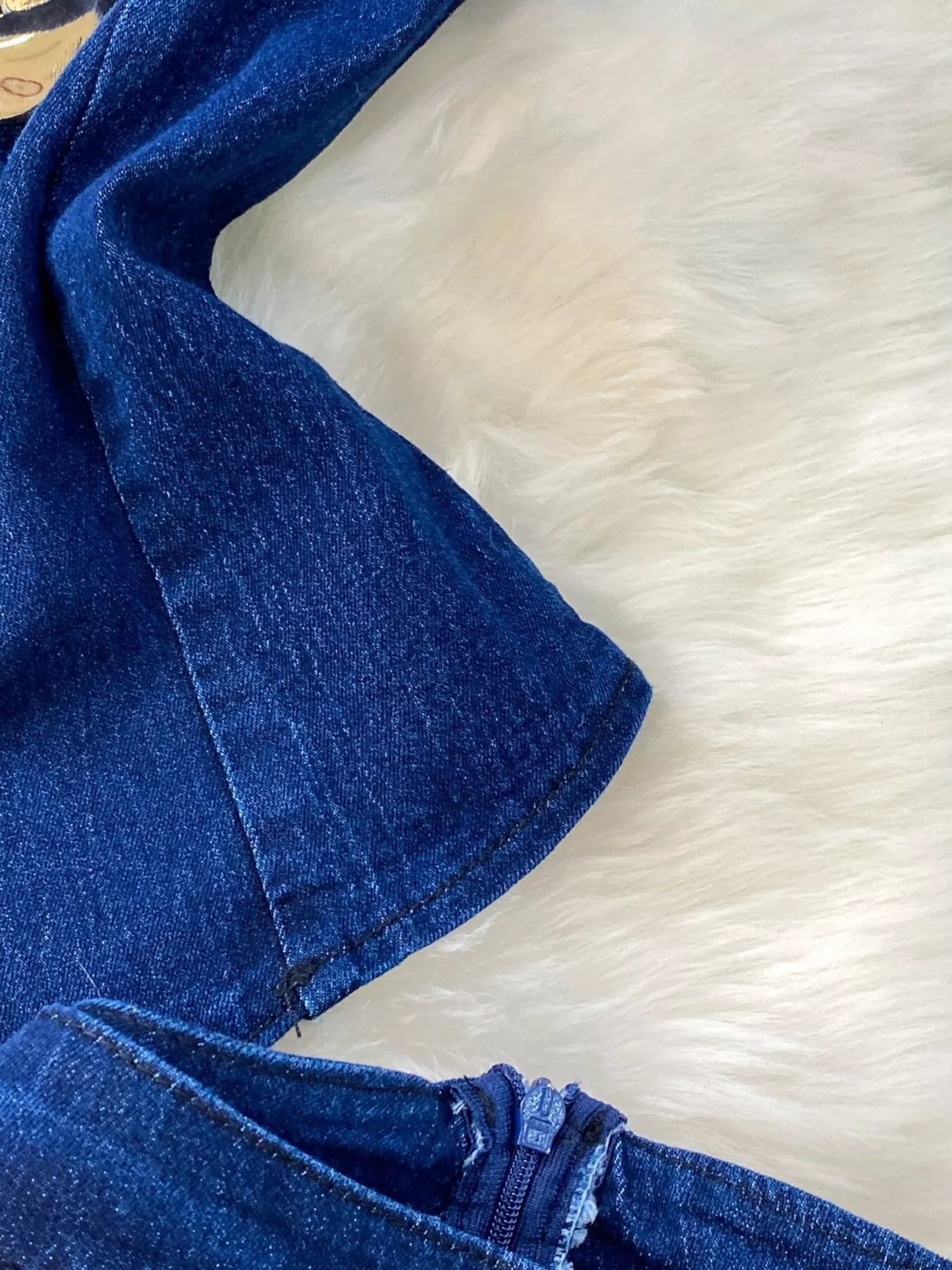 Button detail vest and flare jeans denim set by Shopimist, featuring a stylish vest with buttons and high-waisted flared jeans.