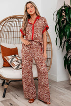 Nyla Contrast Lounge Set by Threaded Pear, stylish pant set with contrasting color details, perfect for casual and comfortable wear.