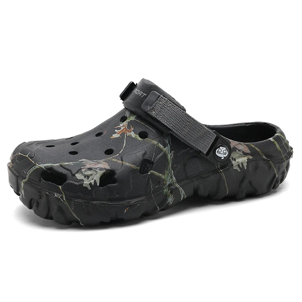 Men's printed round toe sandals by Trendsi, showcasing stylish footwear with colorful printed design and comfortable round toe shape.