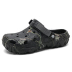 Men's printed round toe sandals by Trendsi, showcasing stylish footwear with colorful printed design and comfortable round toe shape.